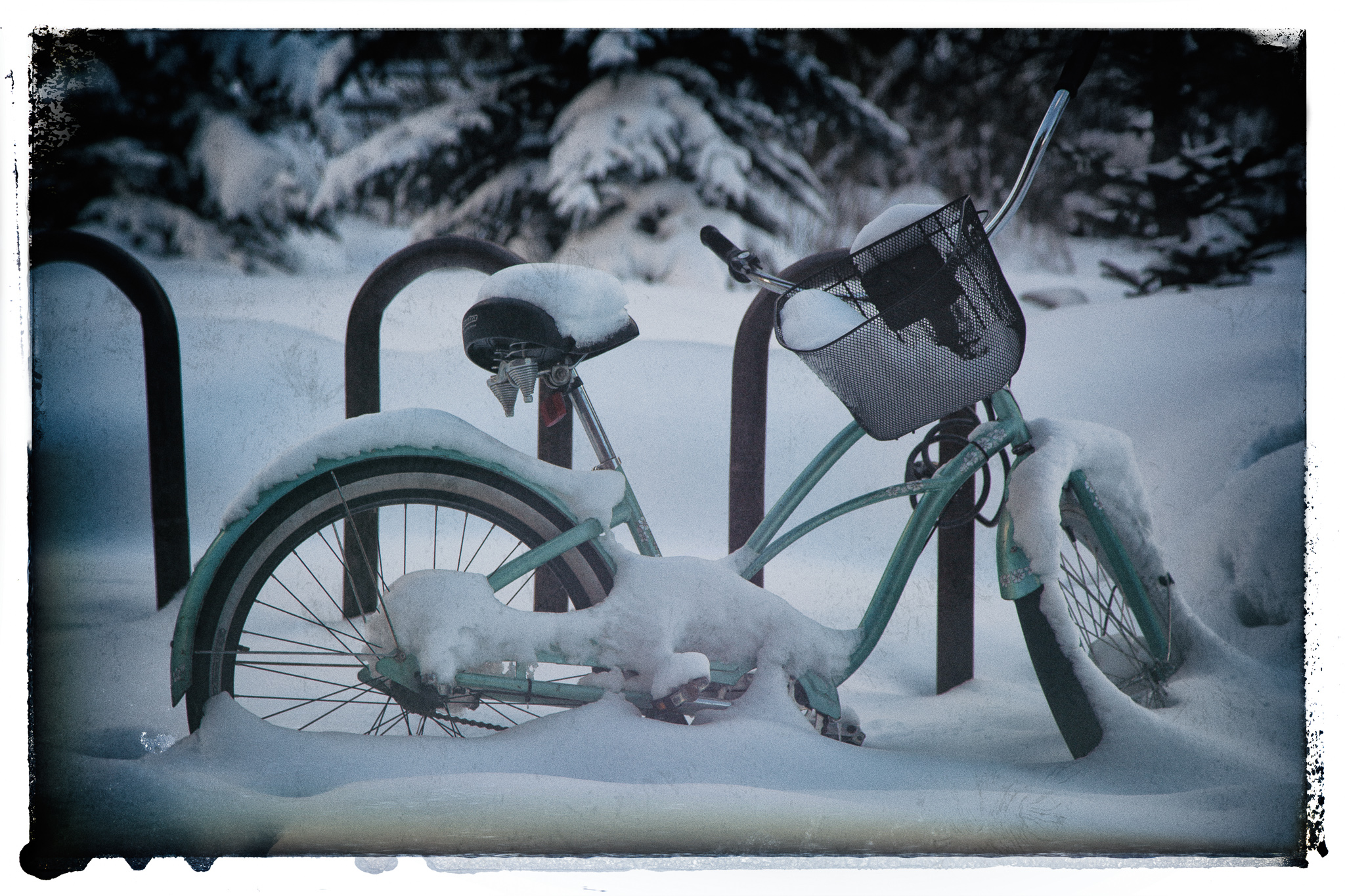Bicycle in the Snow, Telluride, CO